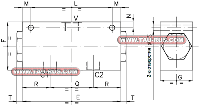 Размеры делителей потока VDF-38, VDF-12, VDF-34, VDF-100 Размеры делителей потока VDF-38, VDF-12, VDF-34, VDF-100