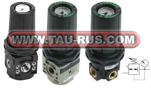 Регуляторы давления с манометром 17122B.C, 17022A.D, 17129 B.D PNEUMAX