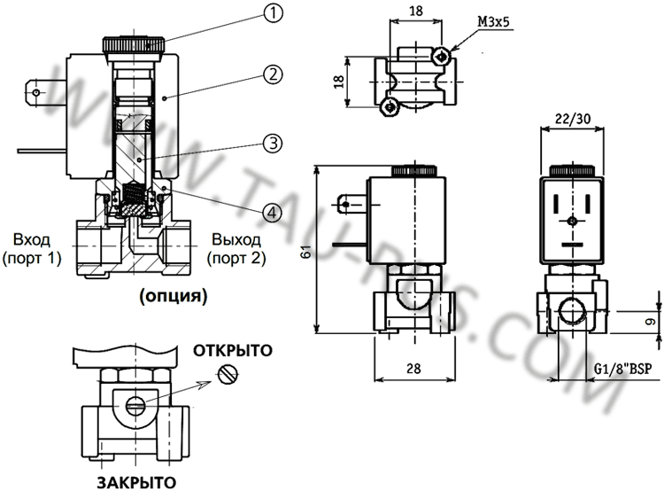 Устройство и размеры арматурных клапанов E105AV40, E105AB40, E105AB20, E105AB25, E105AB12, E105AV20, E105AE20