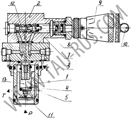 Устройство гидроклапана предохранительного КПВ-10, КПВ-20, КПВ-32