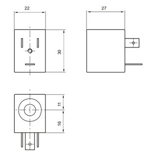 Катушка (соленоид). Клапаны прямого действия типоразмер 22 мм
