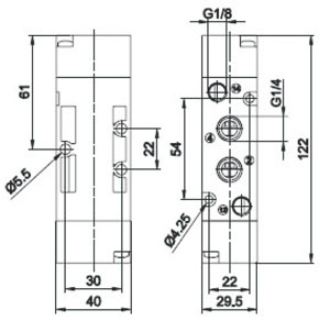 Пневмораспределитель T224.32.11.12, T224.52.11.12