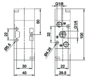 Пневмораспределитель T224.32.11.11, T224.52.11.11