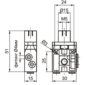 Пневмораспределитель 104.22.11.1.LC, 104.32.11.1.LC, 104.22.11.1.PC, 104.32.11.1.PC, 104.22.11.1.LA, 104.32.11.1.LA, 104.22.11.1.PA, 104.32.11.1.PA