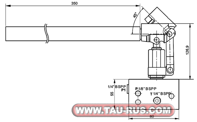 Размеры ручного насоса PM09