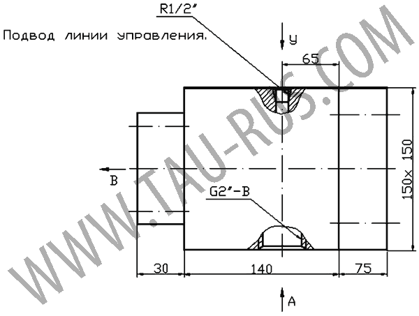 Размеры гидрозамка ФГЗ-50/32 | Гидрозамок односторонний ФГ350/32