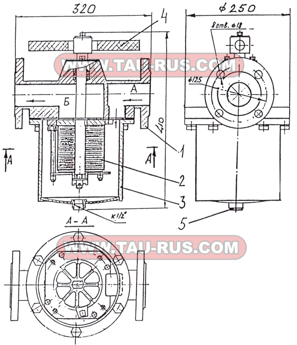 Размеры и конструкция щелевых фильтров ФДЖ-50 Размеры и конструкция щелевых фильтров ФДЖ-50