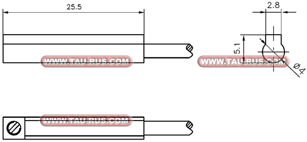 Габаритные и присоединительные размеры магнитного датчика 1581.HAP