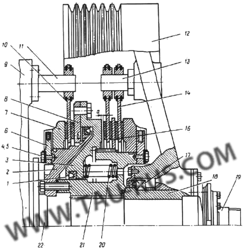 Устройство муфты-тормоза УВ3144