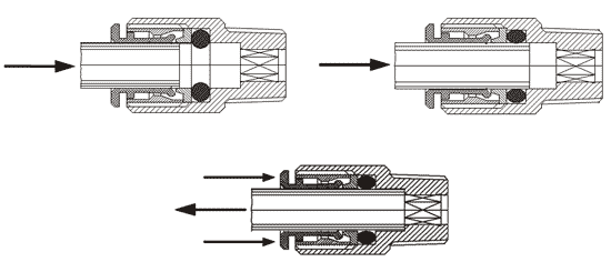 Монтаж, демонтаж Цанговые фитинги ILC прямой, угловой