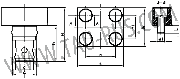 Размеры гидроклапанов КОВ 10-00, КОВ 20-00, КОВ 32-00