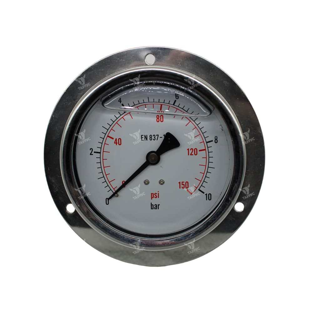 PG-100-F-010-G - Манометр вибростойкий, 0-10 бар, присоединение осевое