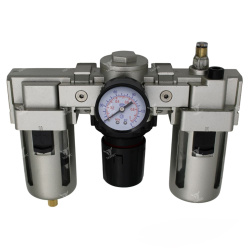 БК-М-10 - Блок кондиционирования с манометром серо-золотистый, G3/8"