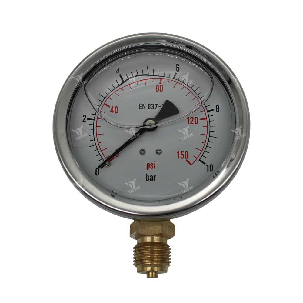 PG-100-B-010-G - Манометр вибростойкий, 0-10 бар, радиальный