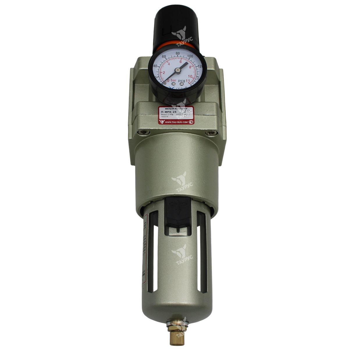 П-ФРК-25 - Фильтр-регулятор с манометром серо-золотистый, G1"