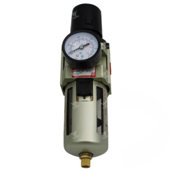 П-ФРК-16 - Фильтр-регулятор с манометром серо-золотистый, G1/2"