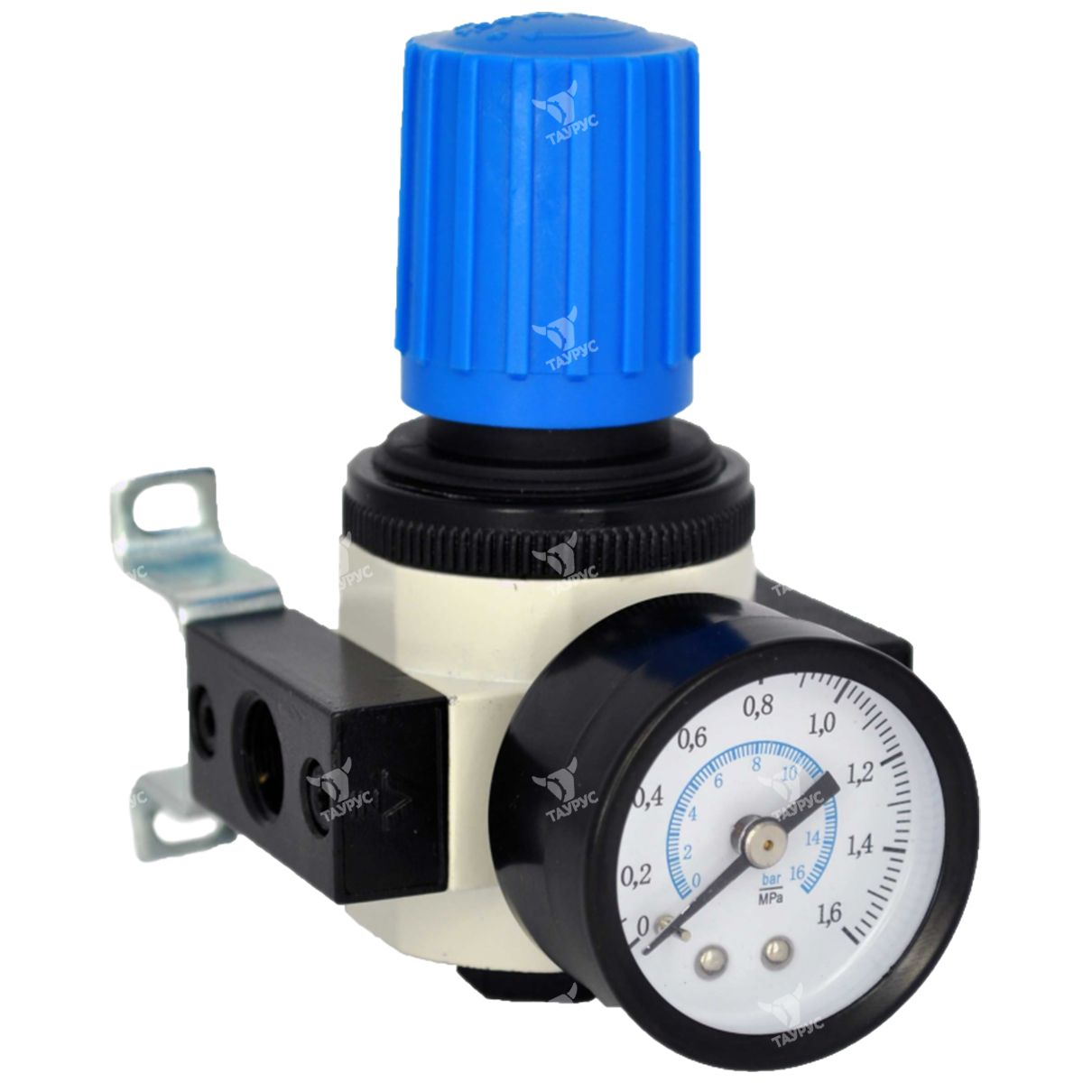 П-РК-06 MINI - Пневмоклапан редукционный с манометром синий, G1/4"