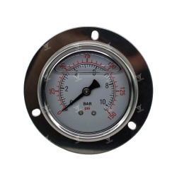 PG-63-F-010-G - Манометр вибростойкий, 0-10 бар, присоединение осевое