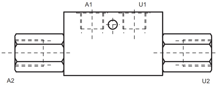 Трубная резьба гидрозамков VRDE-03-F, VRDE-02-F, VRDE-01-F, VRSE-01-F