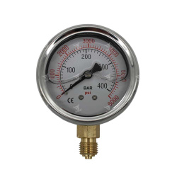 PG-63-B-400-G - Манометр вибростойкий, 0-400 бар, радиальный