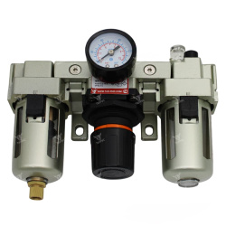 БК-М-06 - Блок кондиционирования с манометром серо-золотистый, G1/4"