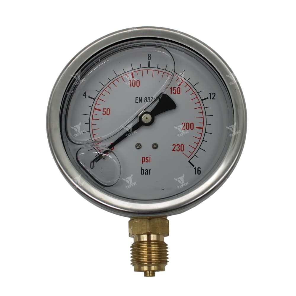 PG-100-B-016-G - Манометр вибростойкий, 0-16 бар, радиальный