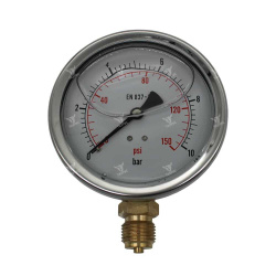 PG-100-B-010-G - Манометр вибростойкий, 0-10 бар, радиальный