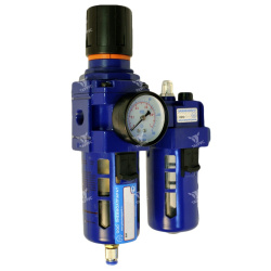 БК-16-5-АО - Блок кондиционирования с манометром синий, G1/2"