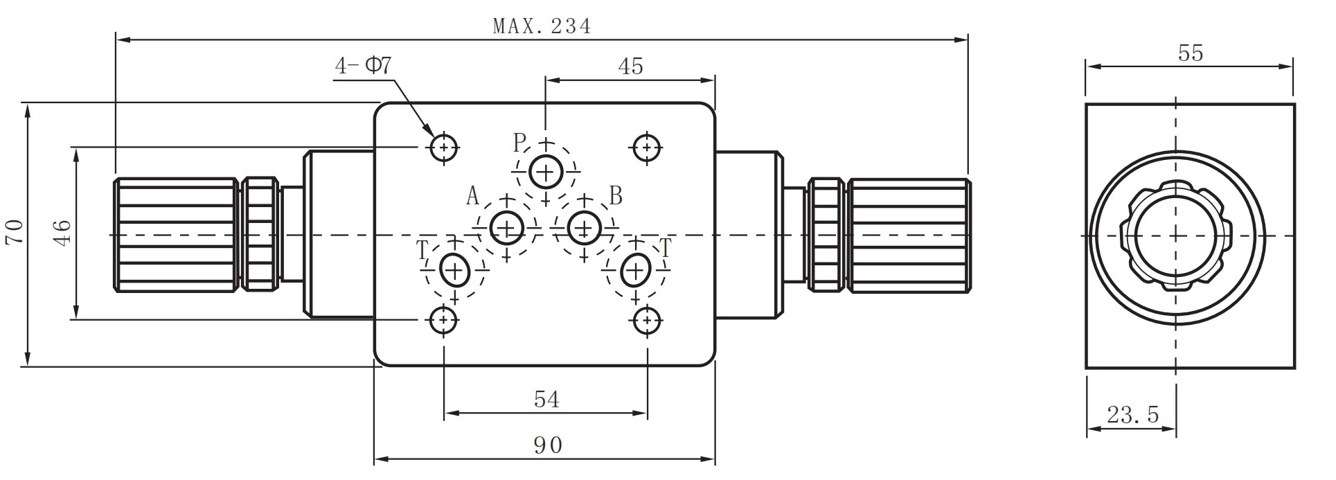 ДКМ-10 дроссель с обратным клапаном (чертёж и размеры)
