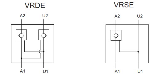 Графическое обозначение гидрозамков VRDE-03-F, VRDE-02-F, VRDE-01-F, VRSE-01-F