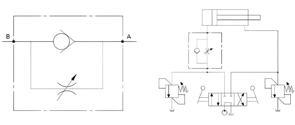 Односторонний дроссель с обратным клапаном