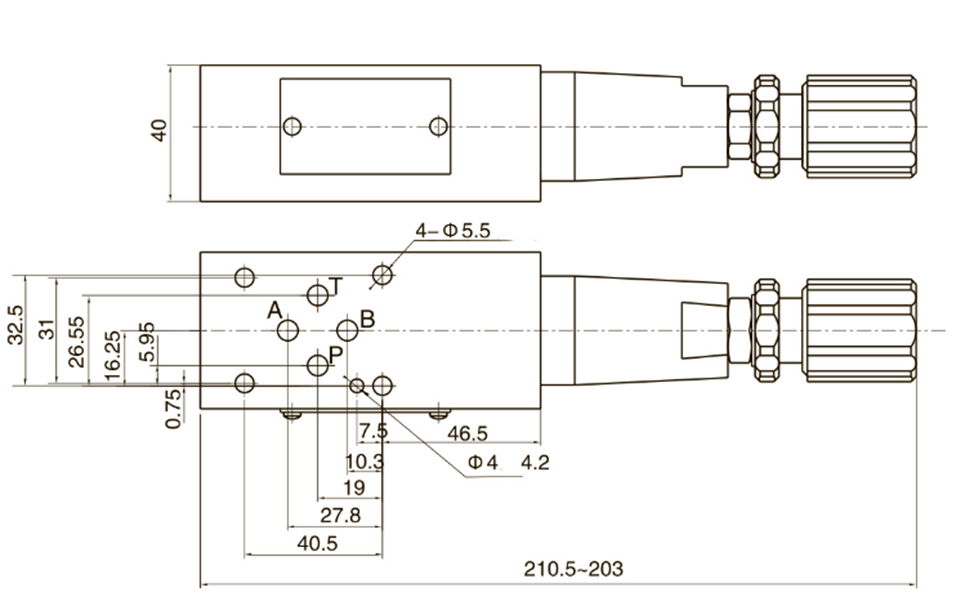 Чертеж клапана MRV-02-B