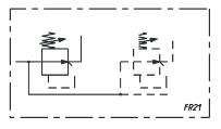 FR21 = Регулятор без сброса давления, без манометра