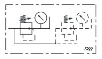 FR22 = Регулятор без сброса давления, с манометром