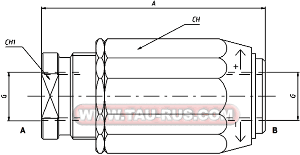 Габаритные и присоединительные размеры дросселей VRF02C, VRF03C, VRF04C