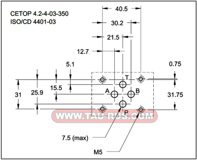 Обозначение (гидросхема) клапанов MD1D-S1(S2,S3,S4,TA)/50-24V-DC, MD1D-S1(S2,S3,S4,TA)/55-110V(220V)-AC