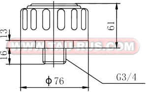Габаритные и присоединительные размеры горловины PAF1 (резьба)