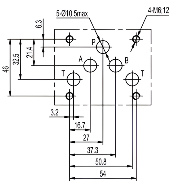 Присоединительные размеры ВММ10.574ЕФ - Гидрораспределитель