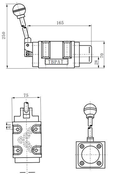 Габаритные размеры ВММ10.574ЕФ - Гидрораспределитель