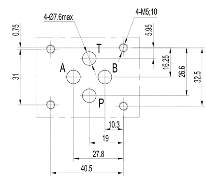 Присоединительные размеры ВММ6.574ЕФ - Гидрораспределитель
