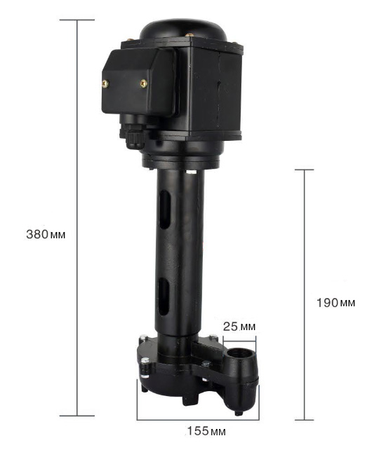 Габаритные и присоединительные размеры насосов JCB-22, JCB-45, JCB-90