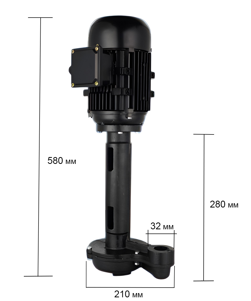 Габаритные и присоединительные размеры насосов JCB-22, JCB-45, JCB-90