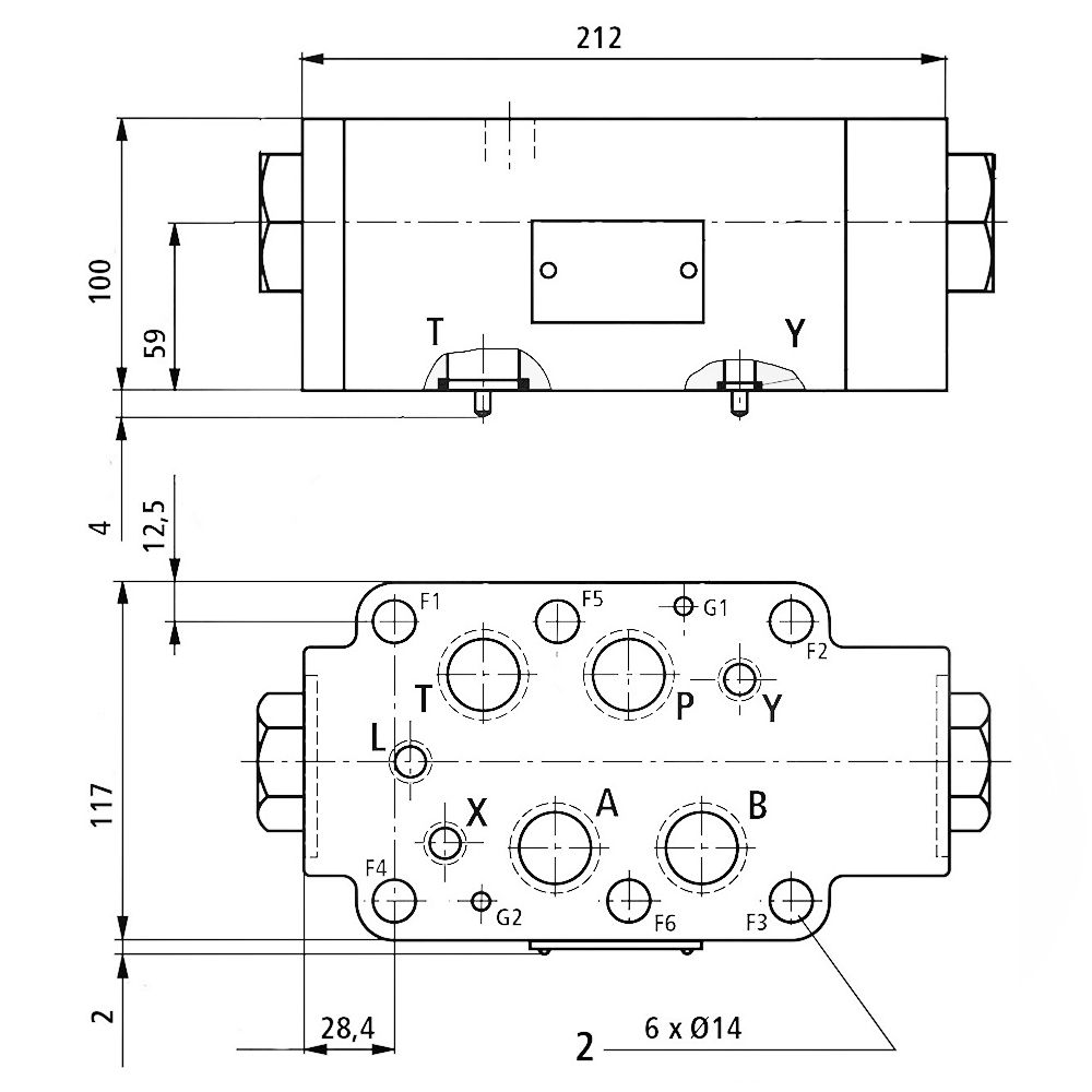 Габаритные размеры гидрозамков ГЗМ Ду=20 мм