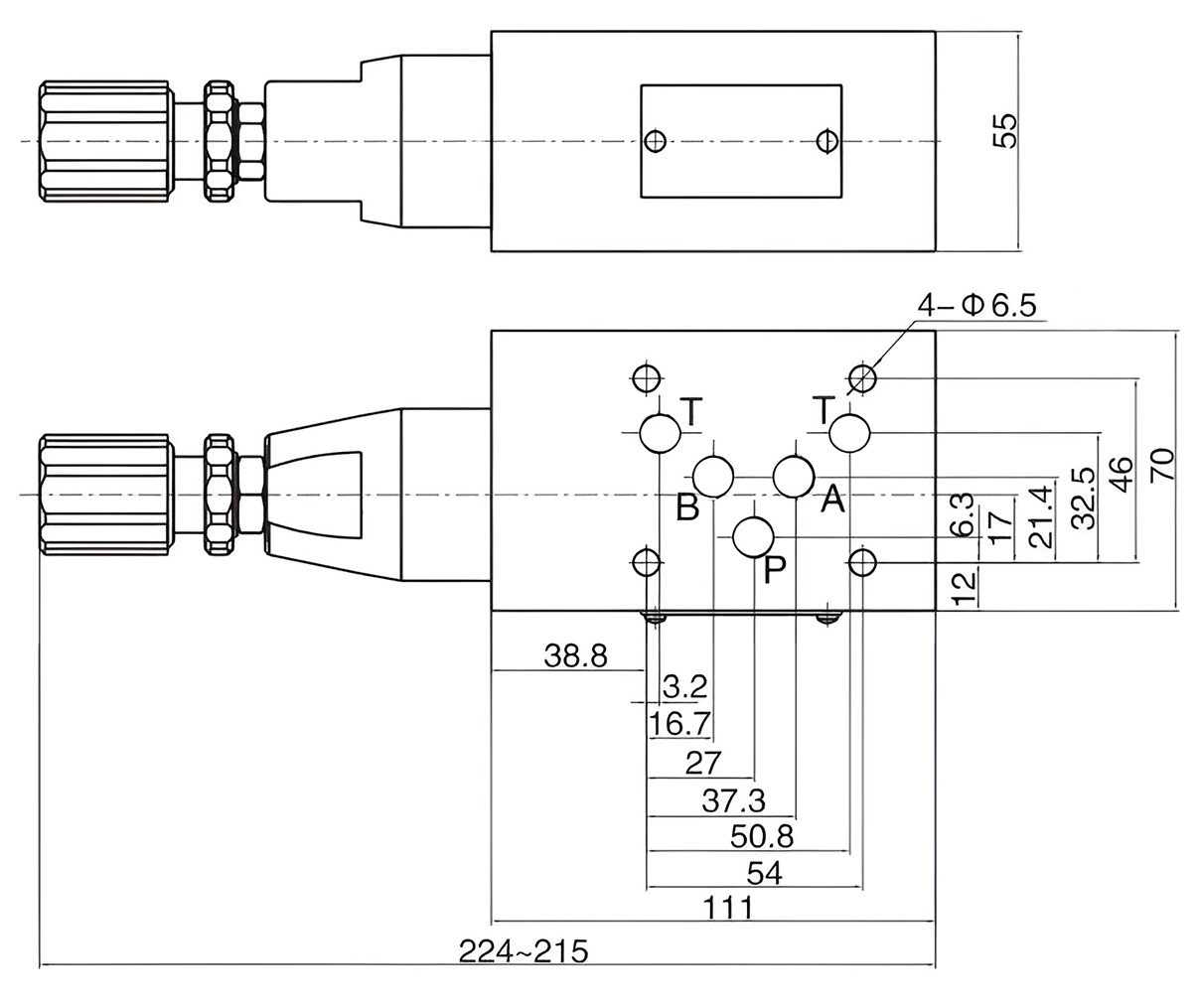 Габаритные и присоединительные размеры МКПВ-10/3М