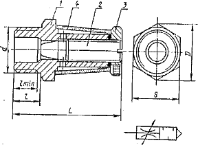 Принцип работы, схема Пневмодроссель с глушителем П-ДГ04, П-ДГ06, П-ДГ10, П-ДГ16, П-ДГ20, П-ДГ25