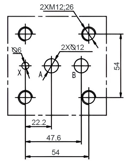 Присоединительные размеры МКПВ-10/3С3Р3.24 - Гидроклапан предохранительный 