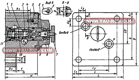 Размеры и конструкция регуляторов расхода ПГ 77-12, ПГ 77-14