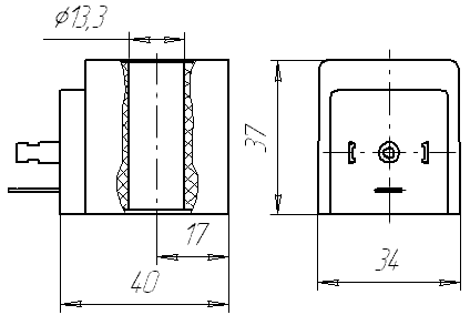 Размеры катушки В64 (размеры В64-14А03-700, В64-14А)