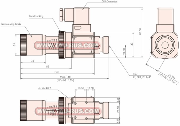 Размеры реле давления JCS-02NL