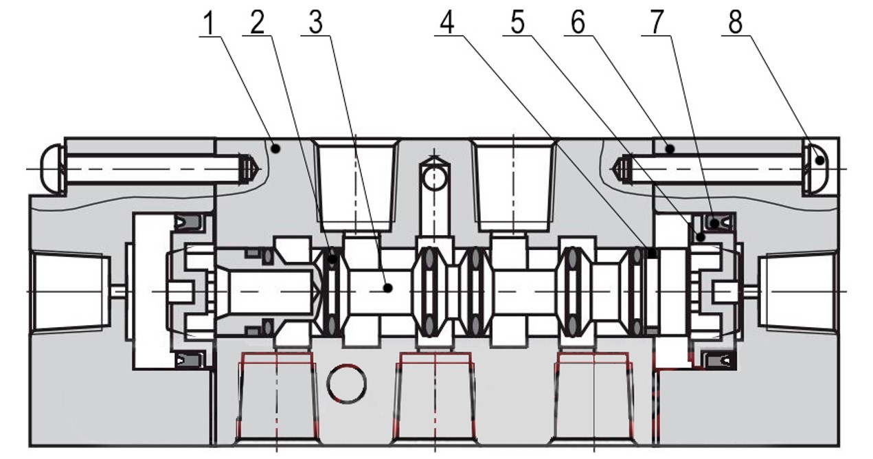 Устройство пневмораспределителей 4A*20